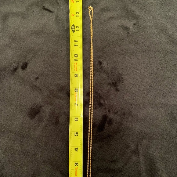 NWOT Lovely 18k Gold Filled Chain w/Faux Crystal & Diamond Pendant/13.5” long - Picture 9 of 9